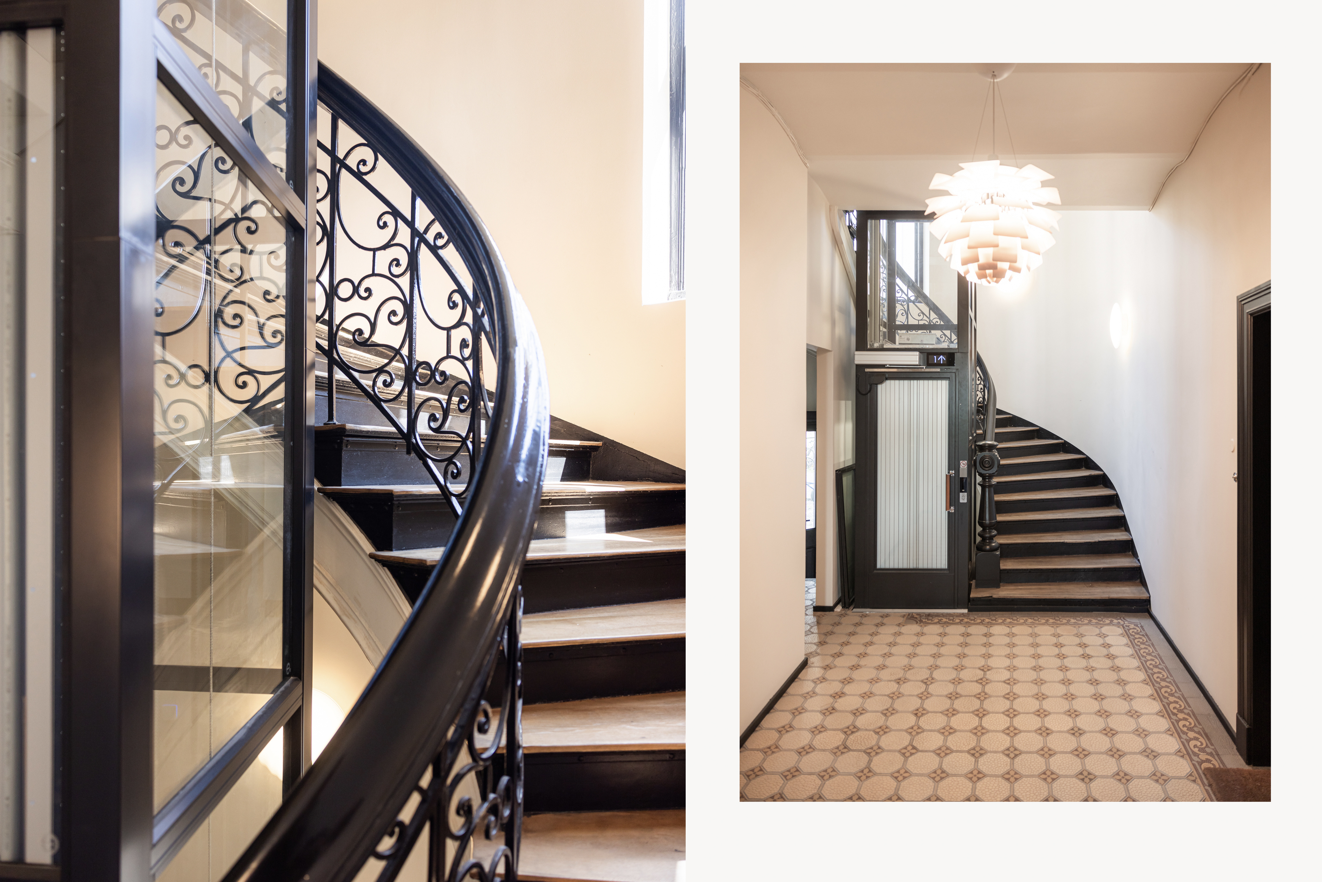 Heritage staircase and entrance hall